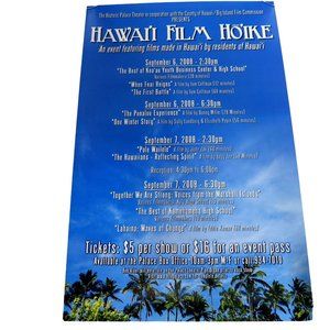 Vintage 2008 Hawaii Film Hoike Poster Big Island Hawaii Film Festival Poster